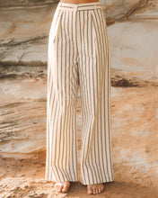 Load image into Gallery viewer, Striped Wide-Leg Pant / Black stripe