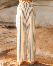 Load image into Gallery viewer, Striped Wide-Leg Pant / Black stripe