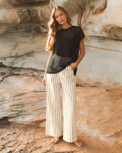 Load image into Gallery viewer, Striped Wide-Leg Pant / Black stripe