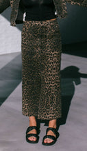 Load image into Gallery viewer, Animal Print Denim Maxi Skirt