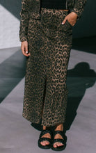Load image into Gallery viewer, Animal Print Denim Maxi Skirt