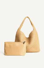 Load image into Gallery viewer, Woven Vegan Leather Hobo Bag with Pouch