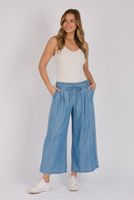 Load image into Gallery viewer, Lyocell Wide-Leg Pull-On Pants – Light Blue