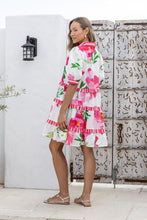 Load image into Gallery viewer, Pink Floral Linen Blend Dress