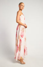 Load image into Gallery viewer, Floral Strapless Maxi Dress With Waist Tie