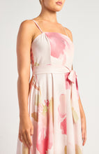 Load image into Gallery viewer, Floral Strapless Maxi Dress With Waist Tie