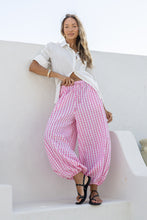 Load image into Gallery viewer, Havana Balloon Pants - Pink and White Check