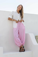 Load image into Gallery viewer, Havana Balloon Pants - Pink and White Check