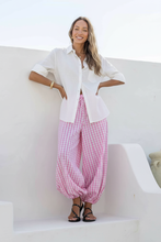 Load image into Gallery viewer, Havana Balloon Pants - Pink and White Check