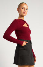Load image into Gallery viewer, Front Twist Neckline Knit Top