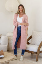 Load image into Gallery viewer, Blush Haven Cable Knit Longline Cardi