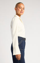 Load image into Gallery viewer, Double Button Detail Flare Cuff Satin Shirt