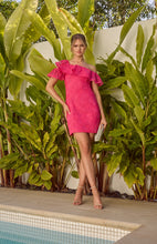 Load image into Gallery viewer, Frill Feature Neckline Embroidered Lace Dress