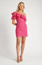 Load image into Gallery viewer, Frill Feature Neckline Embroidered Lace Dress