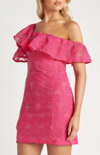 Load image into Gallery viewer, Frill Feature Neckline Embroidered Lace Dress
