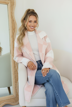 Load image into Gallery viewer, Kentucky Check Coatigan - Blush / White