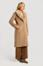 Load image into Gallery viewer, Detachable Fur Collar Faux Wool Coat