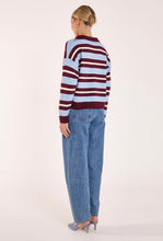 Load image into Gallery viewer, Stefi Knit - Wine Blue Stripe