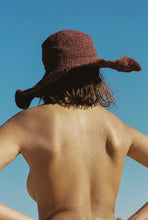 Load image into Gallery viewer, JANIS WIDE BRIM HAT // MERLOT