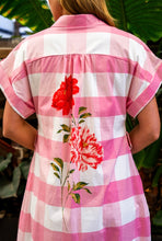 Load image into Gallery viewer, REOLA MIDI DRESS-FLORAL PINK CHECK