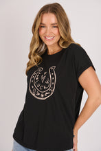 Load image into Gallery viewer, Lucky Horseshoe Graphic Tee - Black
