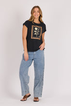 Load image into Gallery viewer, Half Collar Shell Tee - Charcoal Black