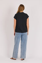 Load image into Gallery viewer, Half Collar Shell Tee - Charcoal Black