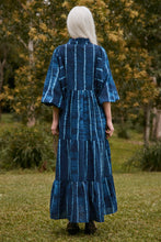 Load image into Gallery viewer, Mirabelle Frill Dress in Shibori Echo
