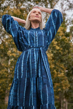 Load image into Gallery viewer, Mirabelle Frill Dress in Shibori Echo