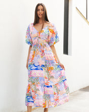 Load image into Gallery viewer, La Casa puff sleeve maxi dress
