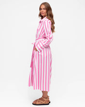 Load image into Gallery viewer, Stripe Pink Shirt Dress
