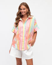 Load image into Gallery viewer, Striped Palm Embroidered Shirt
