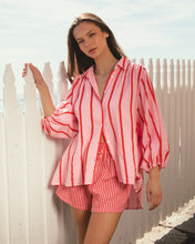 Load image into Gallery viewer, Pink and Red Stripe Shirt
