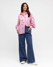 Load image into Gallery viewer, HEART EMBROIDERY SHIRT
