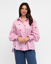 Load image into Gallery viewer, HEART EMBROIDERY SHIRT
