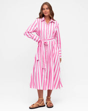 Load image into Gallery viewer, Stripe Pink Shirt Dress
