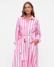 Load image into Gallery viewer, Stripe Pink Shirt Dress
