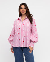 Load image into Gallery viewer, HEART EMBROIDERY SHIRT
