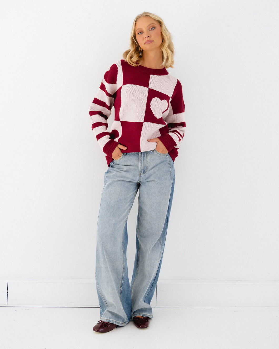 Red Heart Knit Jumper