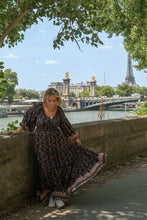 Load image into Gallery viewer, Eclectic Bohemian Fortune Teller Maxidress Black Boho
