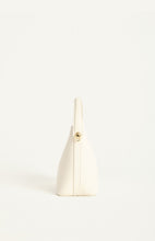 Load image into Gallery viewer, Gold Hardware Vegan Leather Bucket Bag with Internal Pouch and Strap - White
