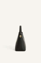 Load image into Gallery viewer, Gold Hardware Vegan Leather Bucket Bag with Internal Pouch and Strap - Black
