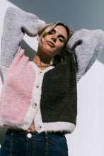 Load image into Gallery viewer, Kingsley Cardi - choc/pink/grey
