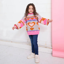 Load image into Gallery viewer, Poppy Mini Me Heart Intarsia Kids Sweater
