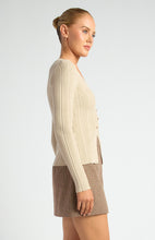 Load image into Gallery viewer, Asymmetric Pearlescent Button Detail Knit Top
