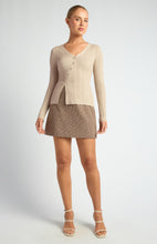 Load image into Gallery viewer, Asymmetric Pearlescent Button Detail Knit Top
