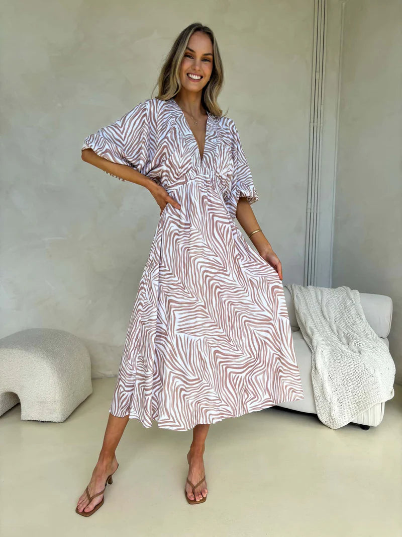 CAMILLE MAXI DRESS - ZAHARA PRINT