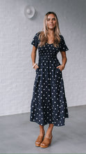 Load image into Gallery viewer, Polka Dot Dress -  Navy blue
