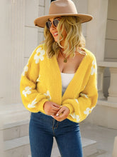 Load image into Gallery viewer, Fluffy Daisy Cardigan- Yellow
