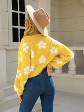 Load image into Gallery viewer, Fluffy Daisy Cardigan- Yellow

